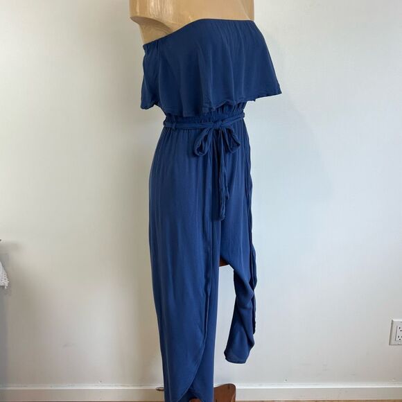 Seven Sisters Women’s Small Blue Sleeveless Pants Jumpsuit Tie Made in USA - Picture 11 of 11